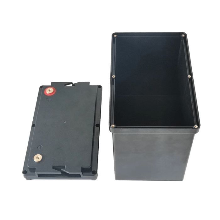 12V 55AH empty battery box open