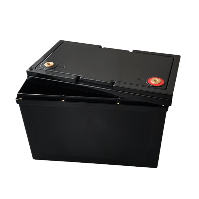 12V 90AH battery box with handle open
