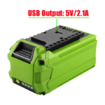 greenworks 40V battery box USB output