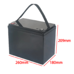 12V 70AH battery box size