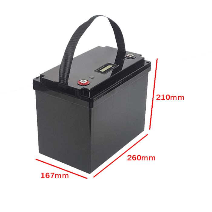 12V 70AH battery box size