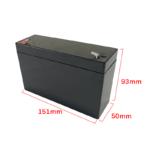 6V 10AH battery box outer size