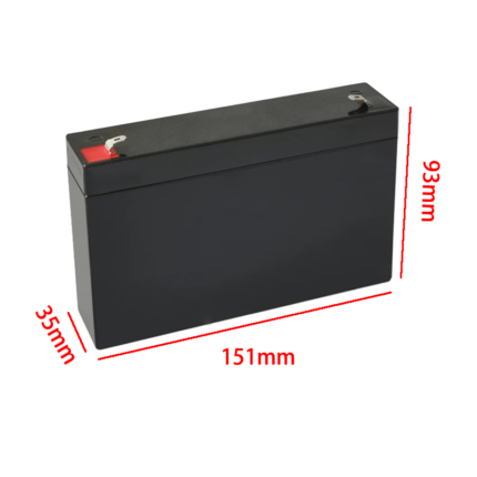 6V 7AH Battery case Lithium battery box empty black size