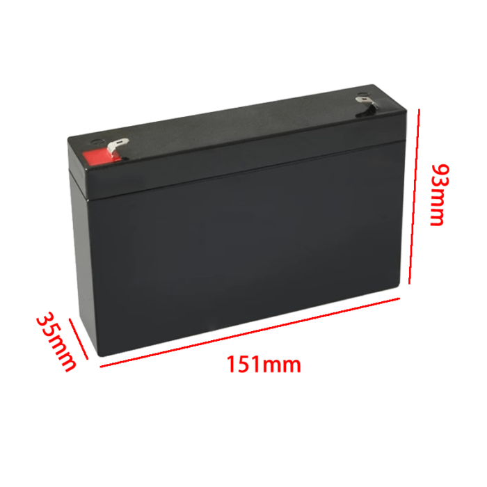 6V 7AH Battery case Lithium battery box empty black size