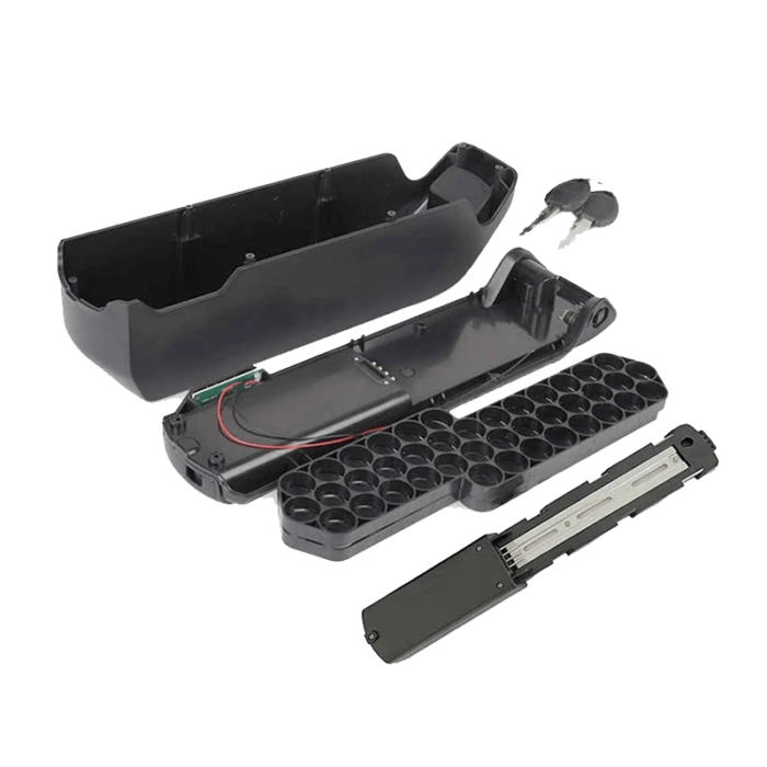 Cuttle ebike battery case DP-2170-4c open