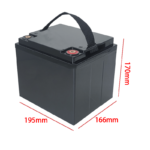 12V 38AH battery box size