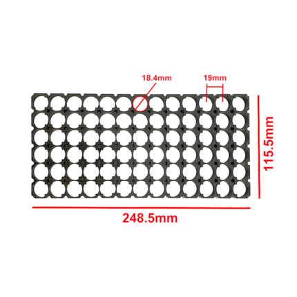 18650 battery holder 13x6 size