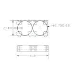 21700 battery holder splicing 2P size