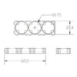 21700 battery holder splicing 3P size