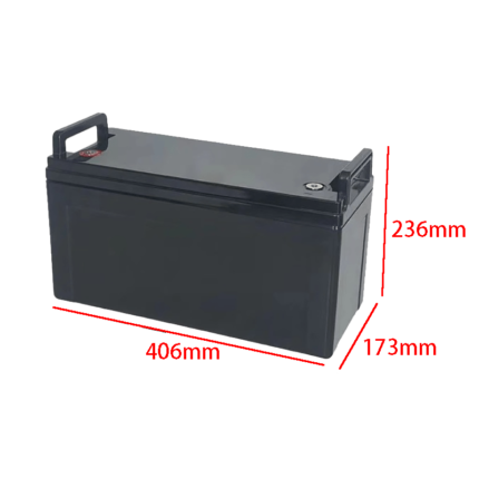 12V 120AH empty battery box size