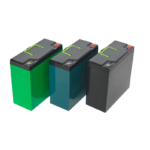 12V 20AH battery box empty with handle green blue black