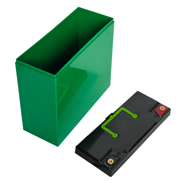 12V 20AH battery box empty with handle green inside