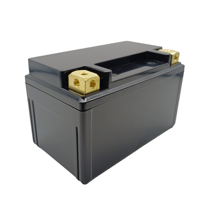 YTX7 empty battery box for motorcycle battery starter sideview