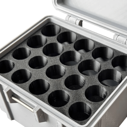 Lithium Battery Cells Storage box gray inner