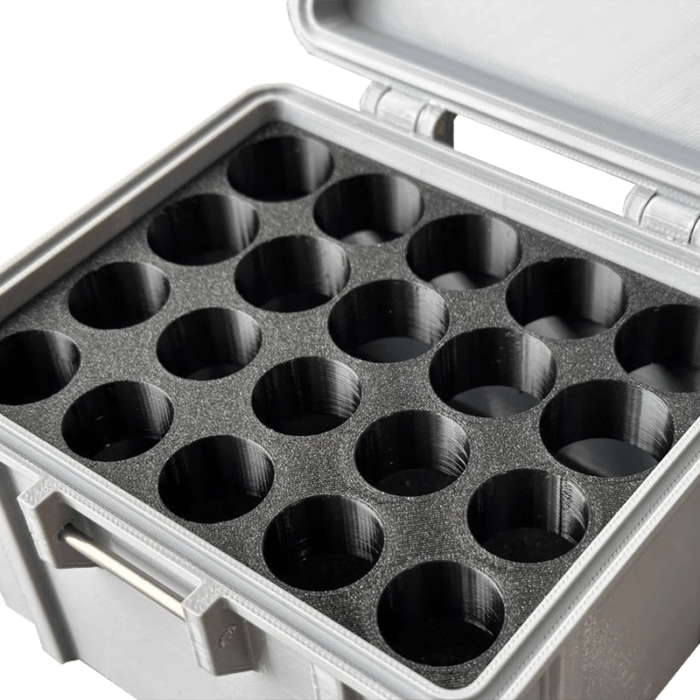 Lithium Battery Cells Storage box gray inner