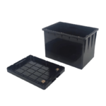 12V 90AH C type screw fixing battery box with handle open