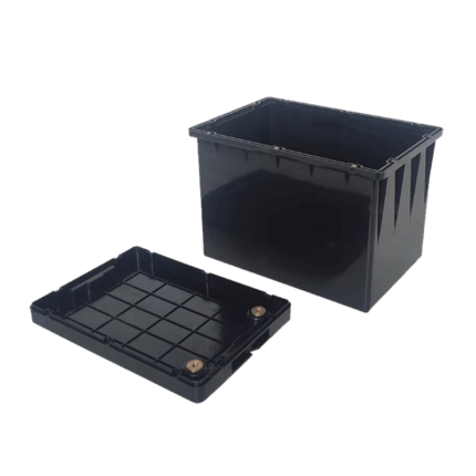 12V 90AH C type screw fixing battery box with handle open