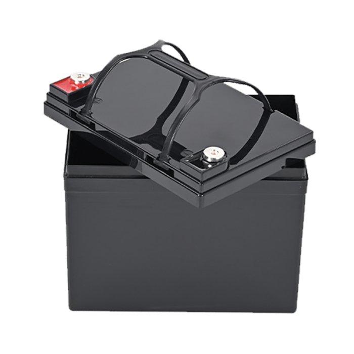 12v 33ah empty battery box black cover