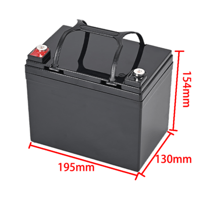 12v 33ah empty battery box black size